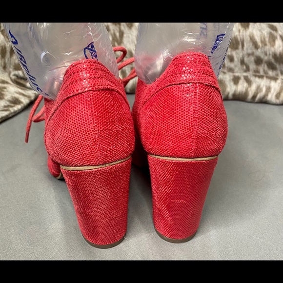 Anthro Seychelles Eternity Red Lace Up Bootie - Picture 9 of 12